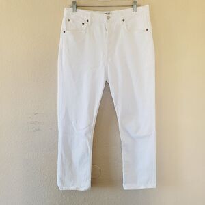 AGOLDE Riley Straight Jeans Size 30 White High Rise Button Fly Organic Cotton